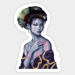 blue geisha Sticker